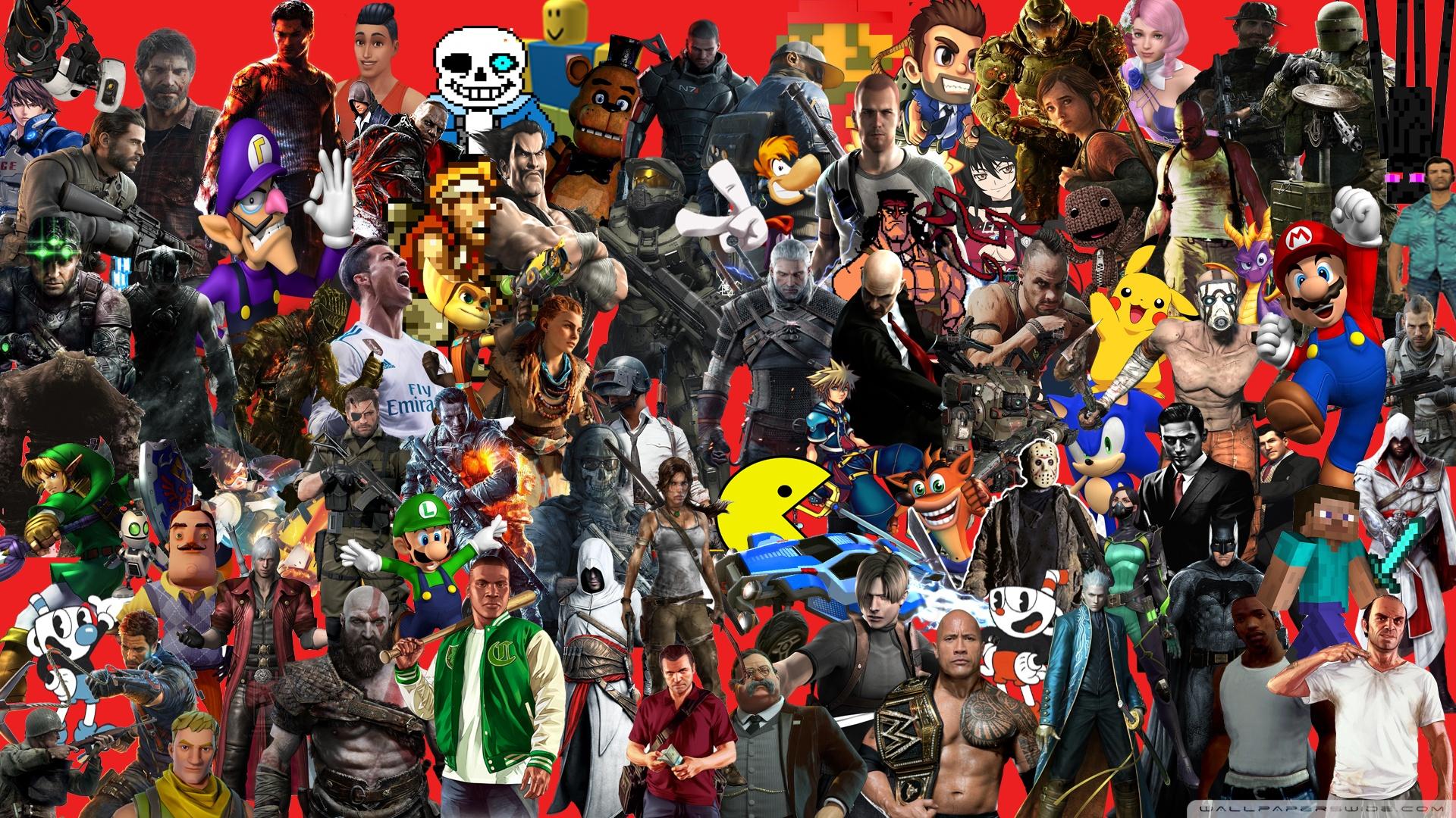 Face to many videogame
