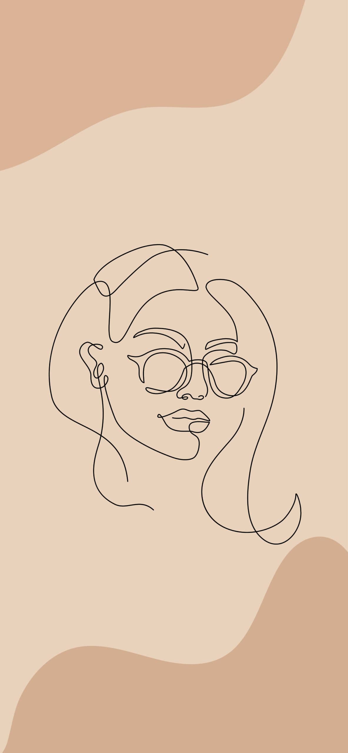1183x2560 Stunning Line Art Girl iPhone Wallpaper and Wall Art You Need To Get!