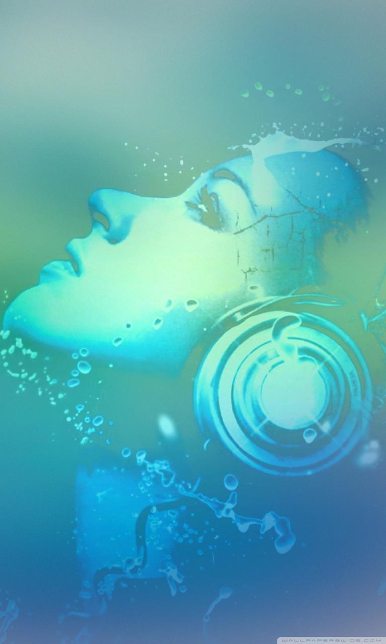 768x1280 Abstract Music Girl Ultra HD Desktop Background Wallpaper for 4K UHD TV : Tablet