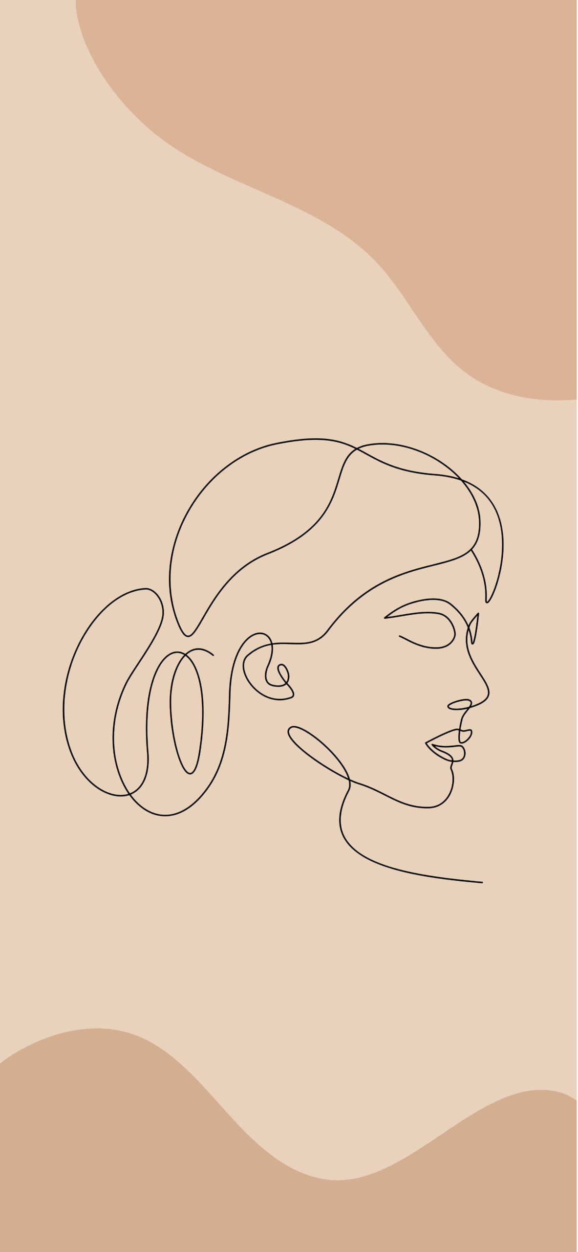 1183x2560 Stunning Line Art Girl iPhone Wallpaper and Wall Art You Need To Get!