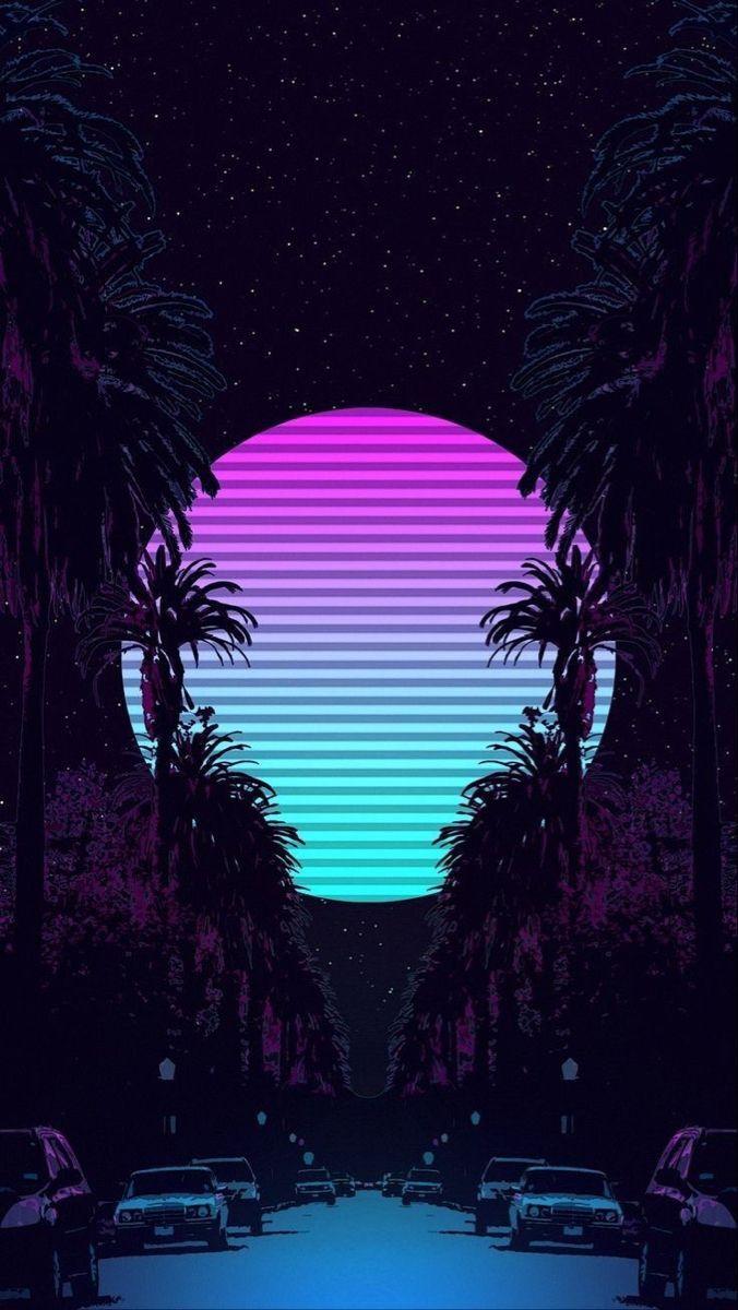 676x1200 Retro Synthetic Wallpaper