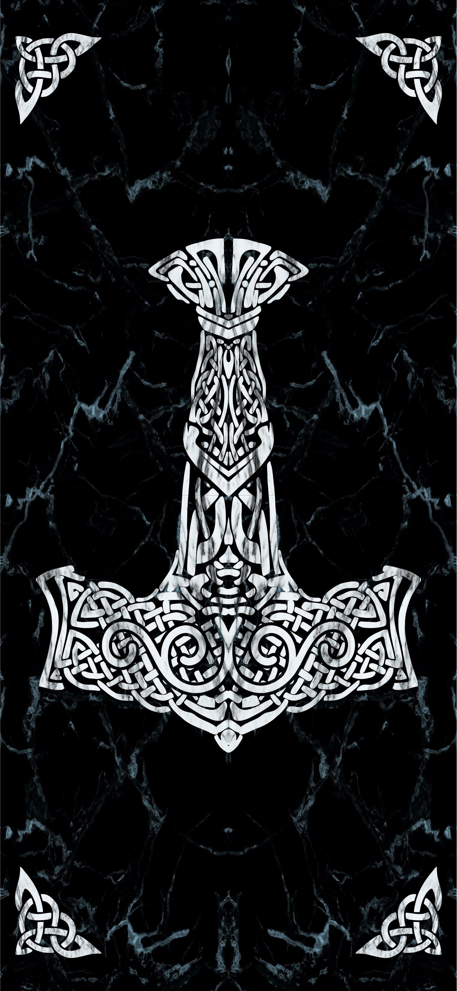 1522x3300 Mjolnir. Norse tattoo, Mjolnir tattoo, Viking wallpaper