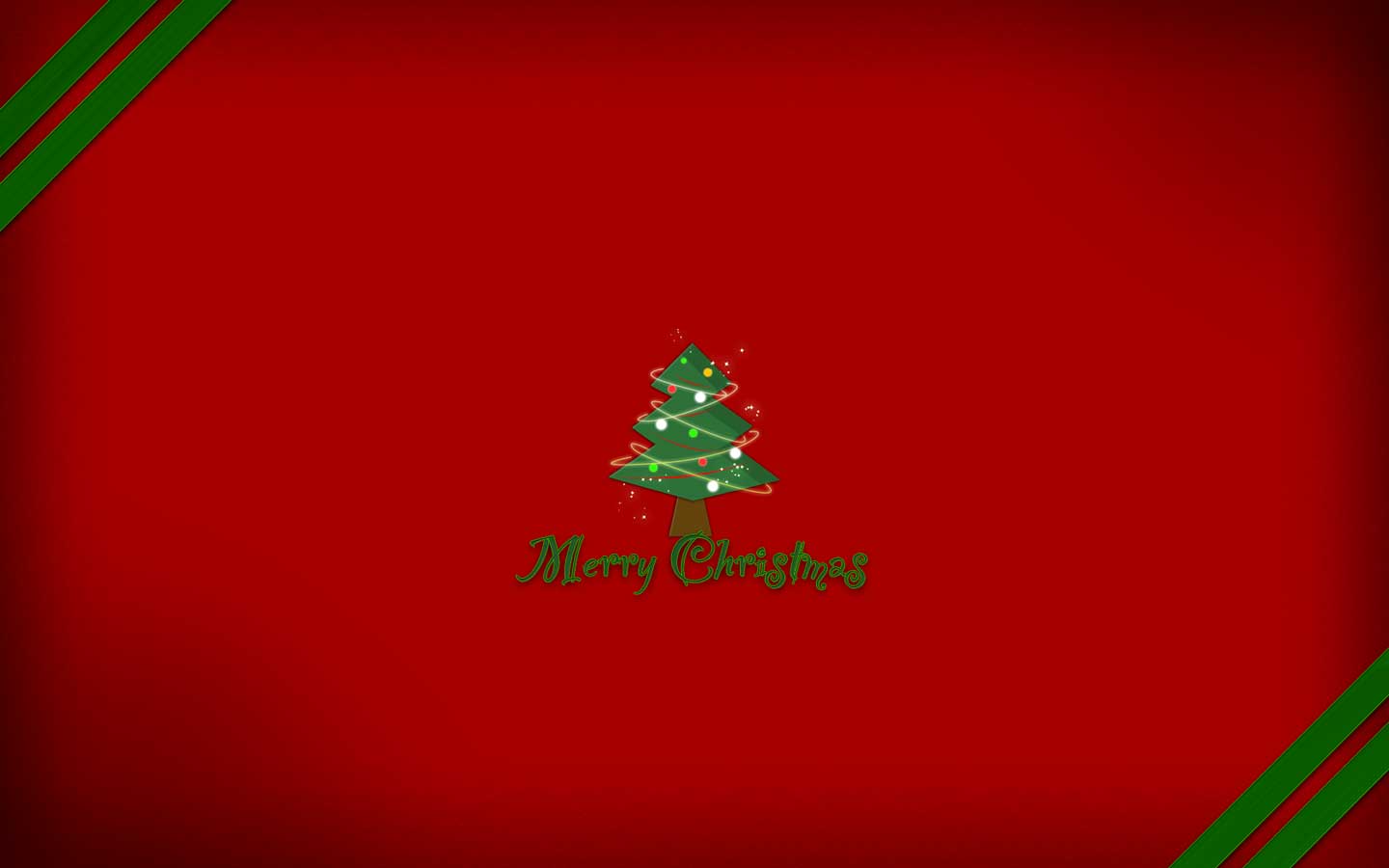 1440x900 Red And Green Merry Christmas Wallpaper
