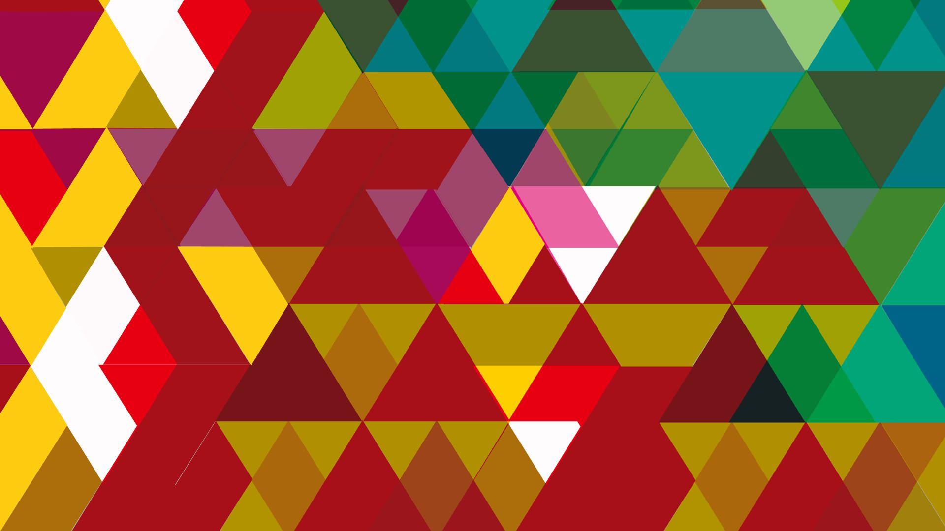 1920x1080 Pattern triangle red brown green. wallpaper.sc Desktop