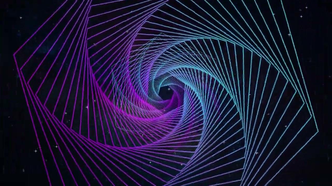 1280x720 Neon Hexagon Tunnel Loop Live Background 1 HOUR. VJ Loop 2022k UHD Video