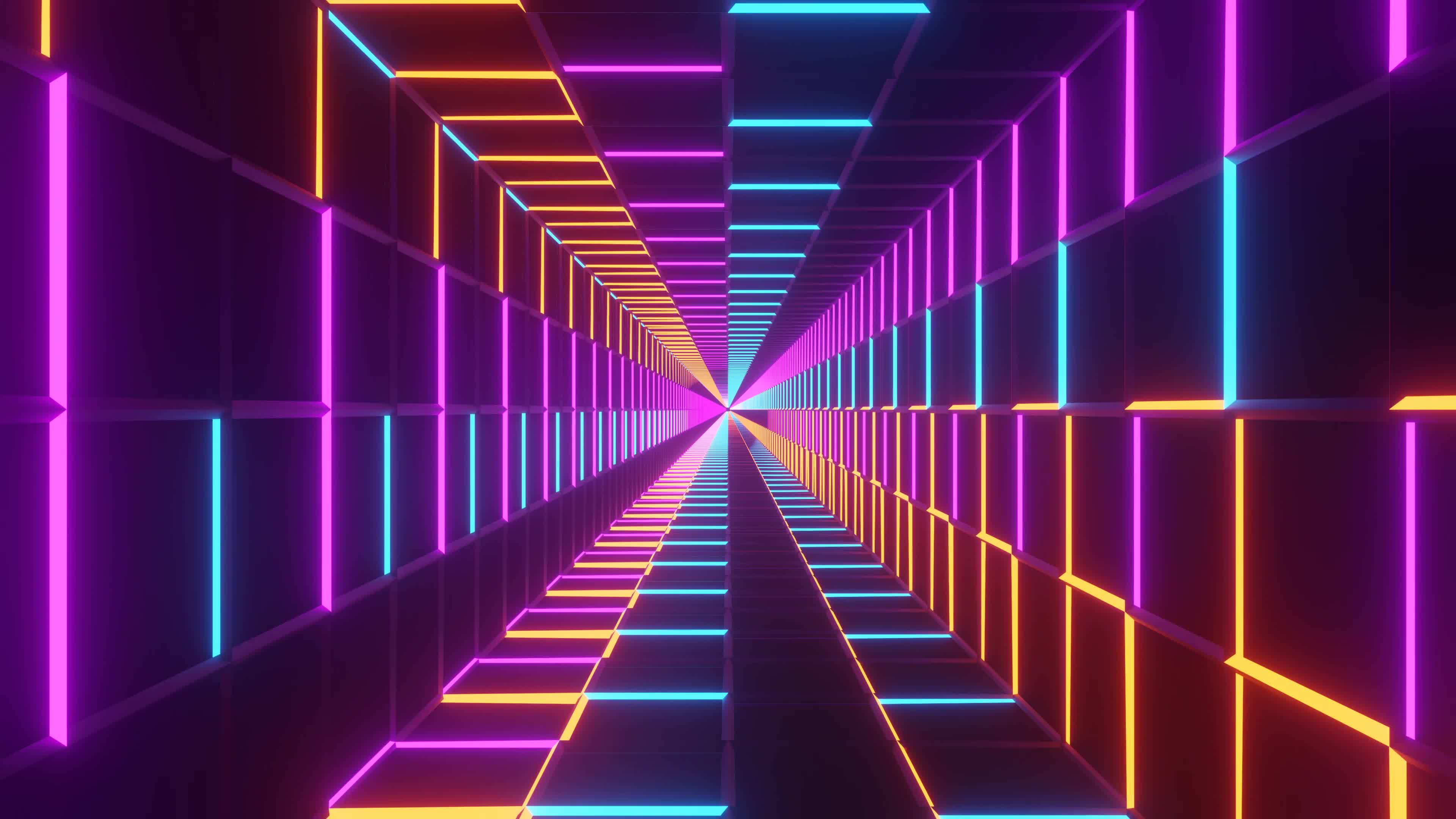 3840x2160 Abstract Endless Neon Visual VJ Loop Background