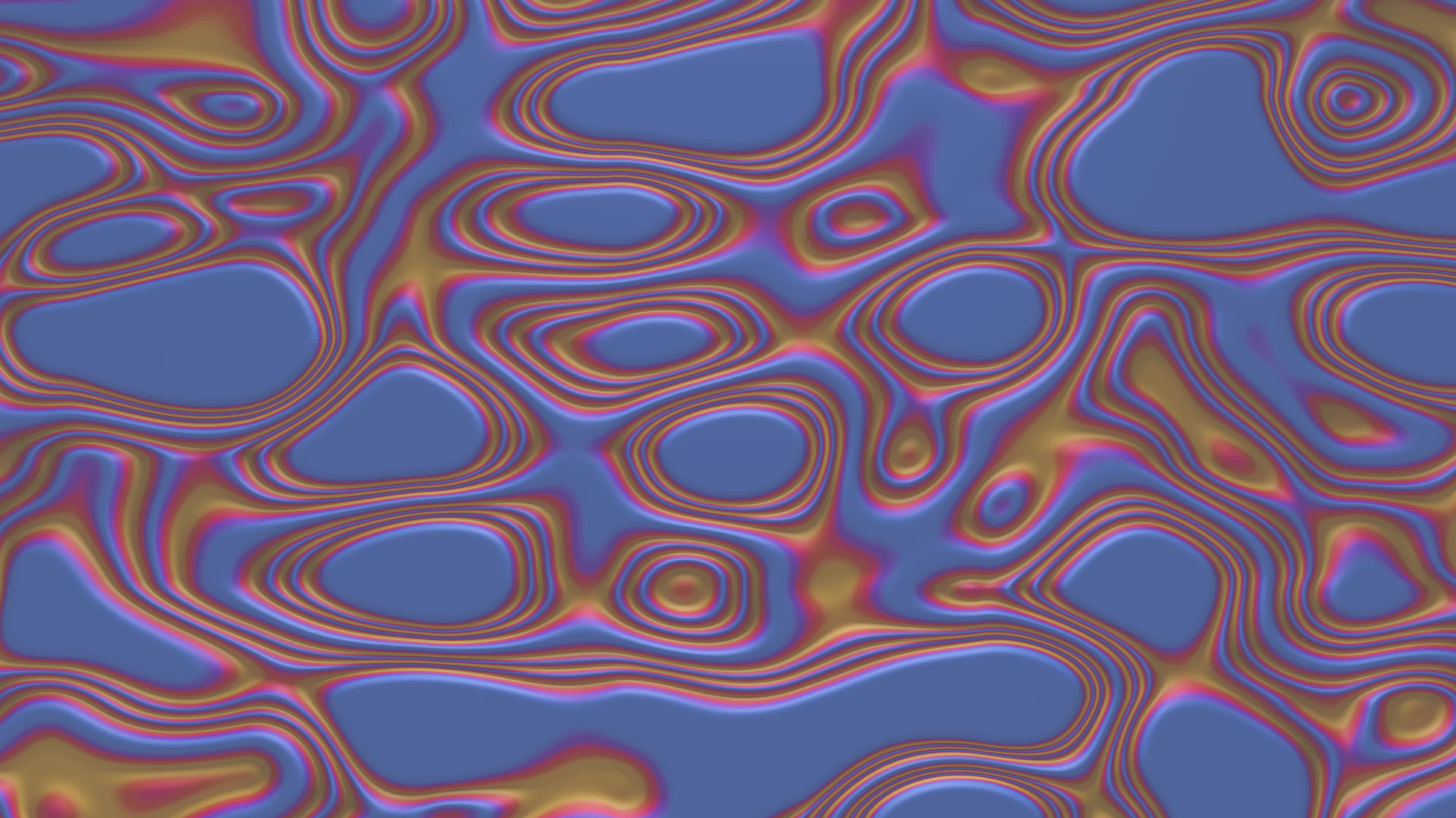 3840x2160 4K Video animation. Wavy abstract animated background. Infinite loop