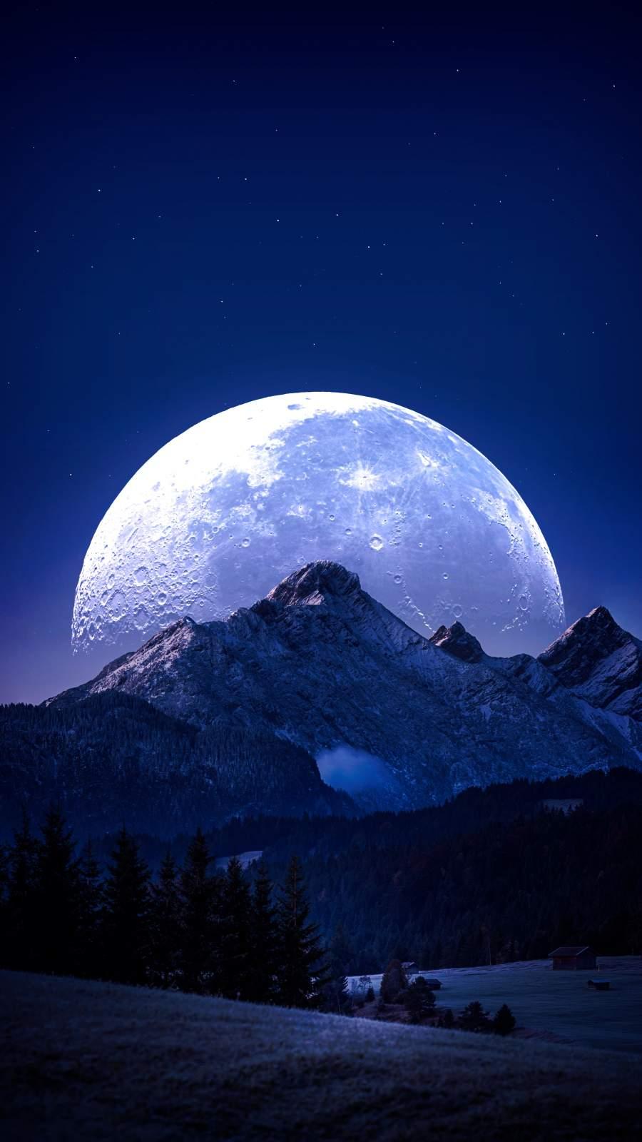 900x1600 Moon Mountains Wallpaper : iPhone Wallpaper