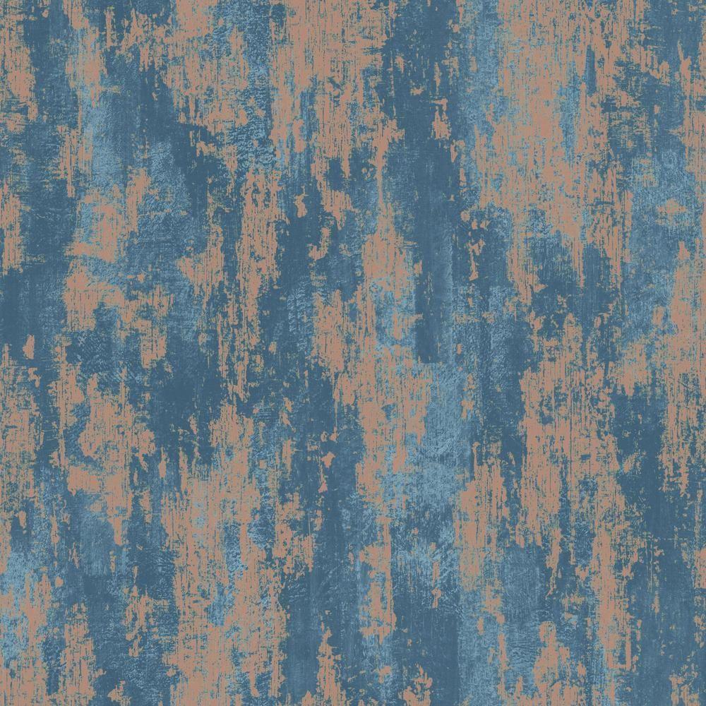 1000x1000 Graham & Brown Industrial Texture Blue Copper Wallpaper Sample 10413194