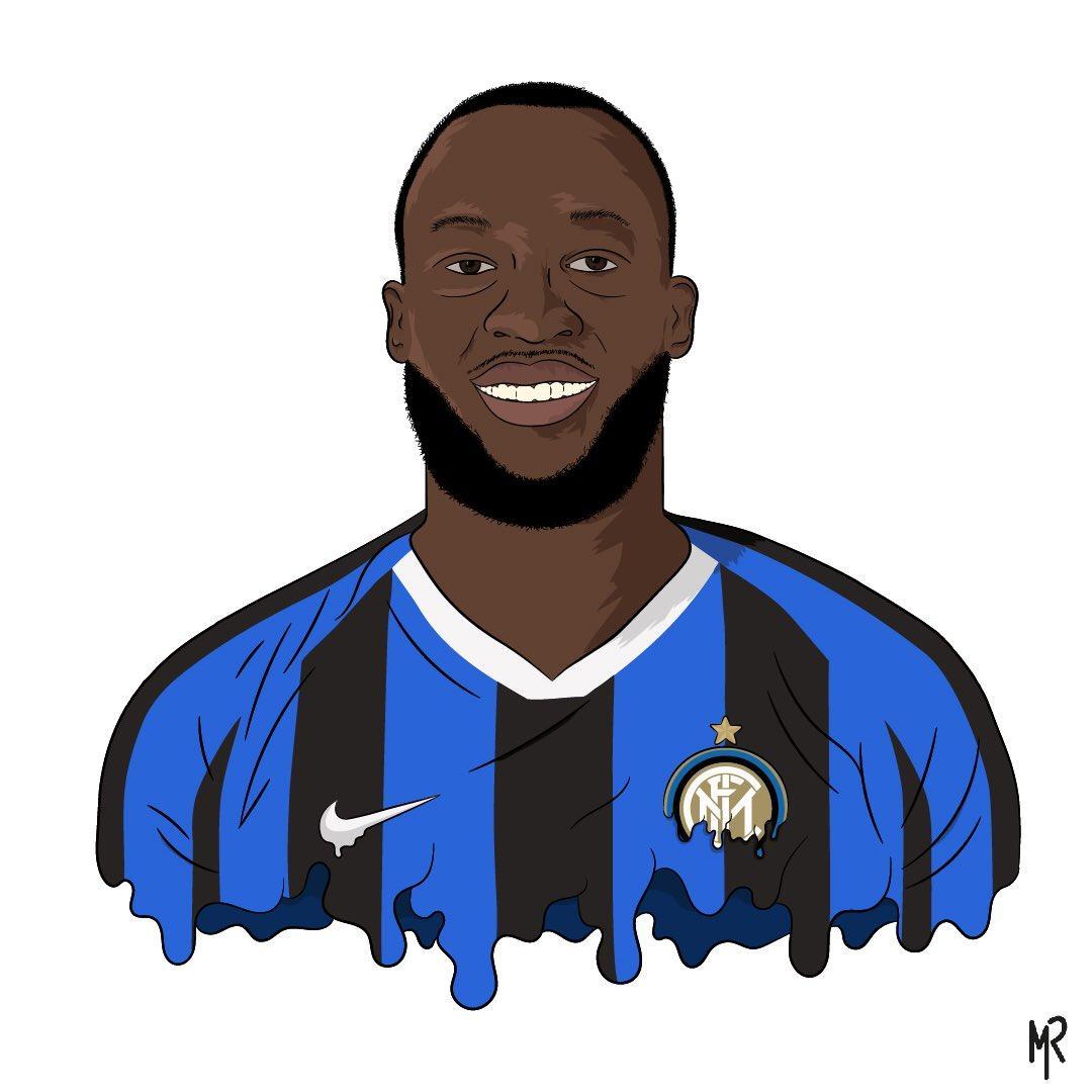 1080x1080 Lukaku Inter Wallpaper