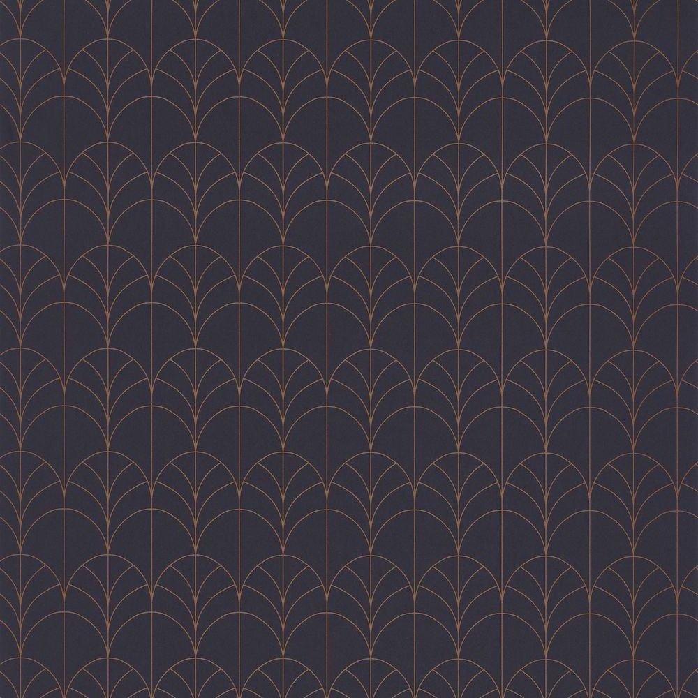 1000x1000 Casadeco Filament Blue Copper Wallpaper 82266438