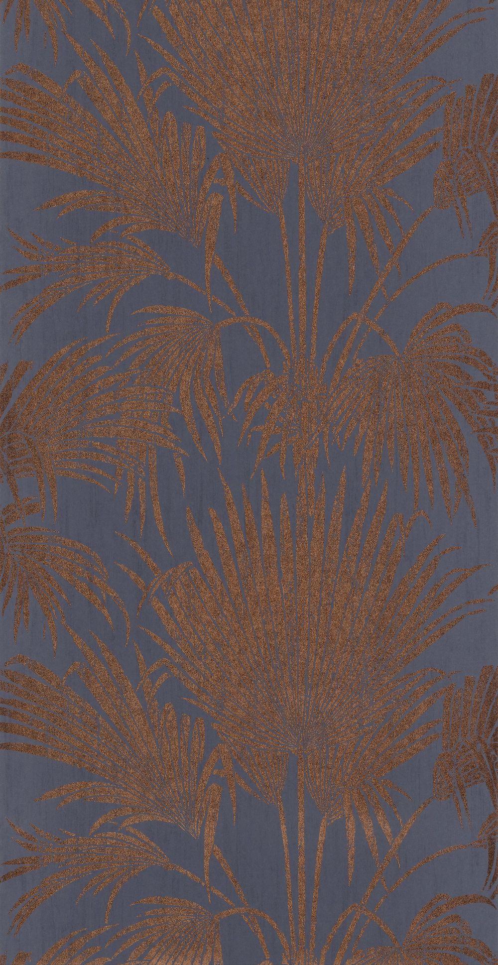 1000x1938 Casadeco Josephine Foil Blue Copper Wallpaper 82246415