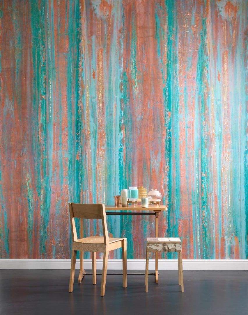 852x1083 Piet Hein Eek designs oxidised copper wallpaper for NLXL Lab