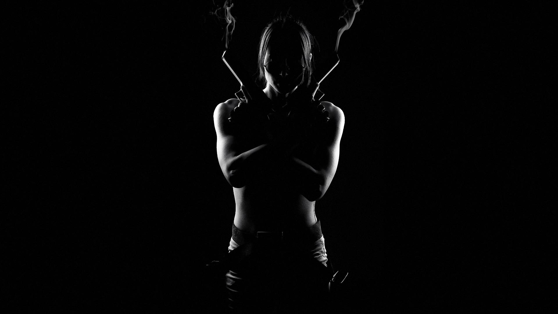 1920x1080 Lara Croft, Tomb Raider, Dark, Smoke Wallpaper HD / Desktop and Mobile Background