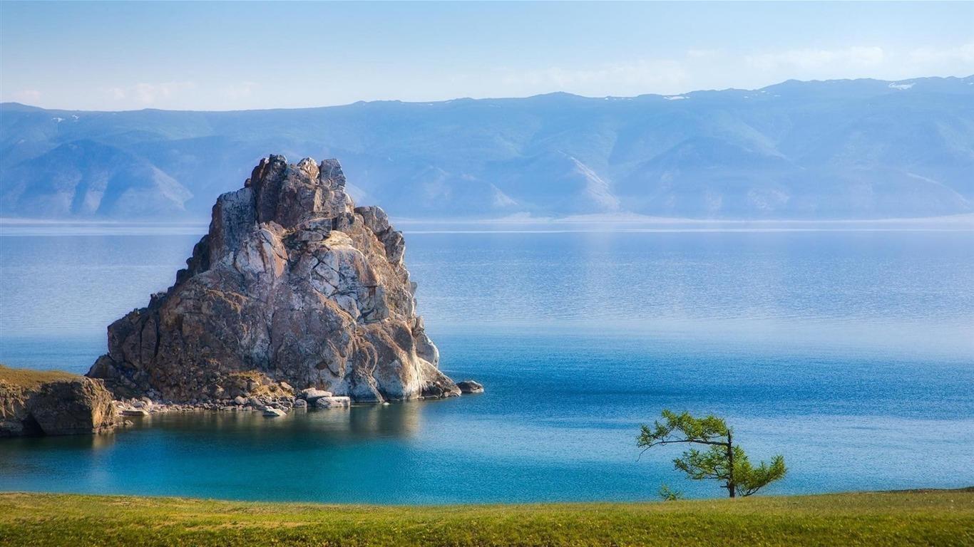 1366x768 Russian Lake Baikal Landscape wallpaper 15