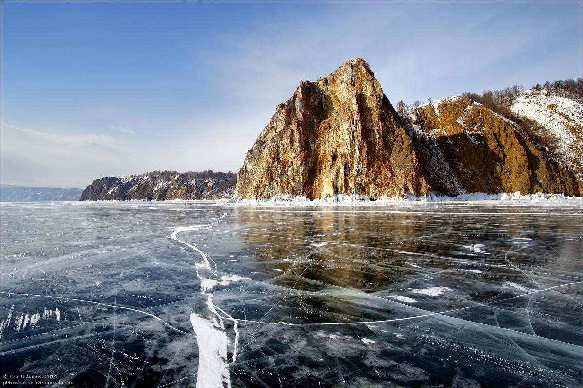 1200x800 Crystal clear ice of the frozen Baikal Lake · Russia Travel Blog