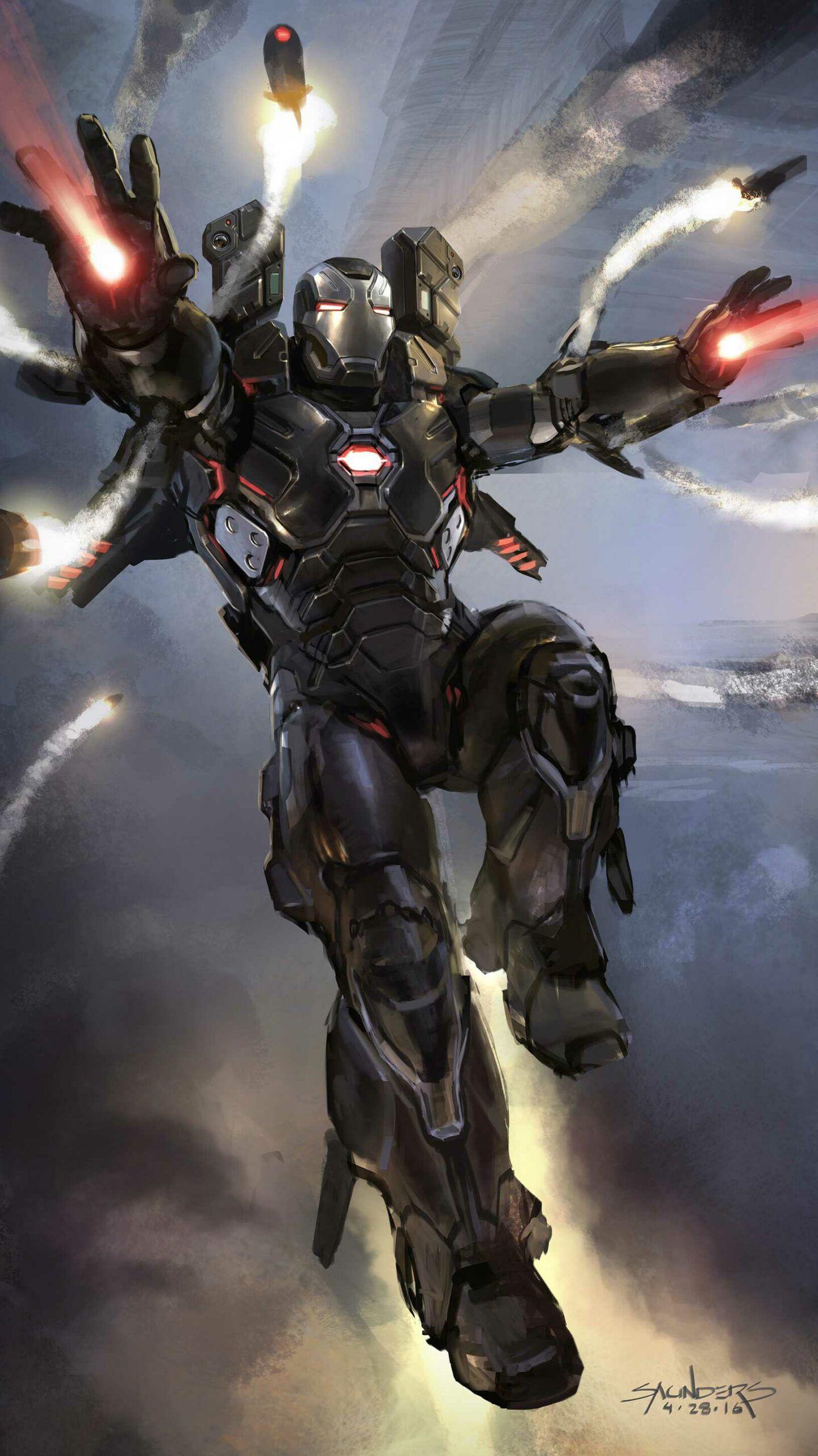 1440x2560 War Machine Endgame Wallpaper
