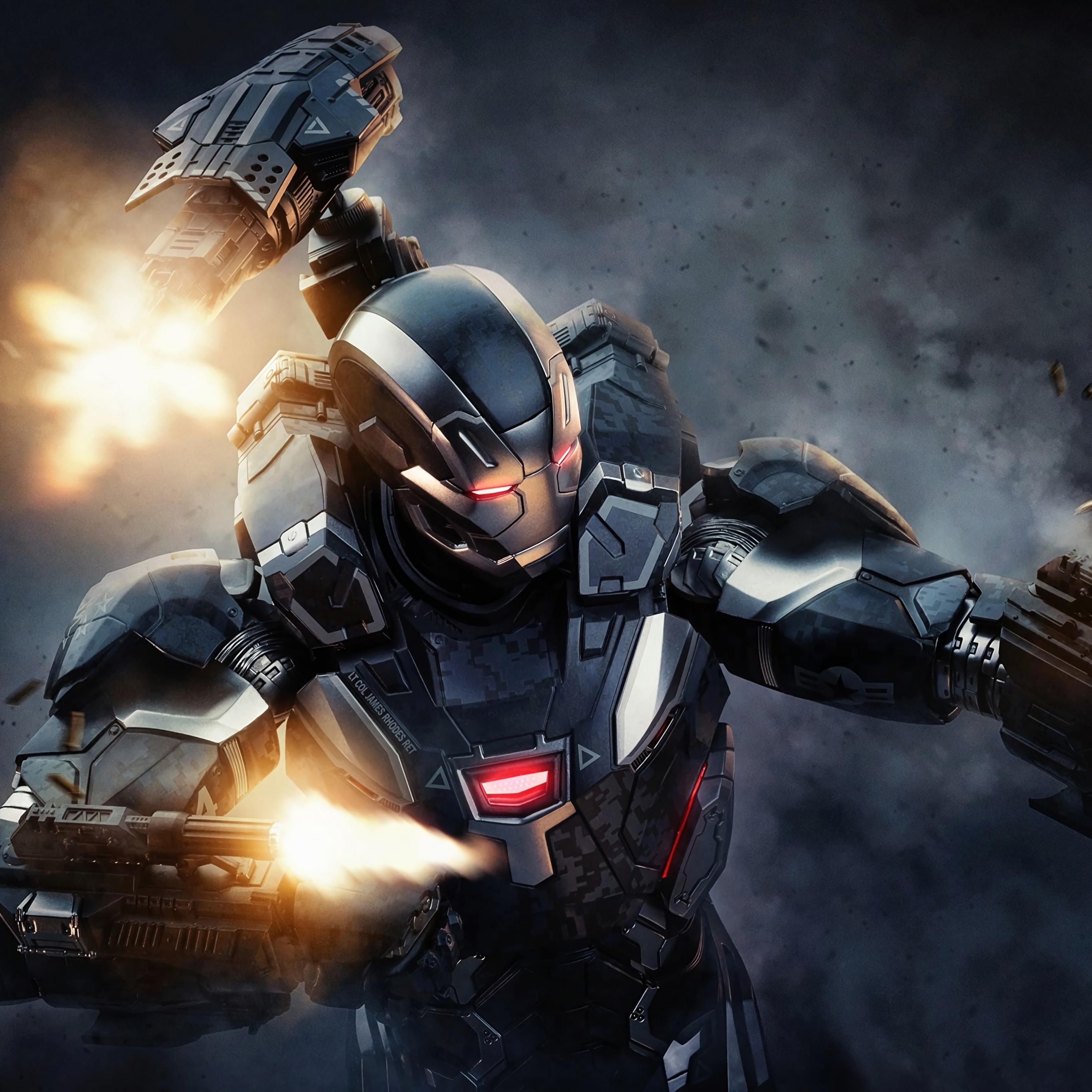 2732x2732 War Machine Wallpaper 4K, Iron Man, Marvel Superheroes, Graphics CGI