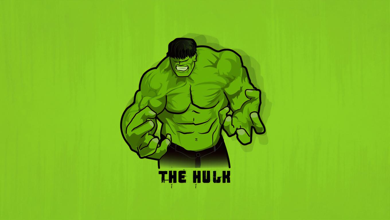 1360x768 Minimal Hulk Desktop Laptop HD Wallpaper, HD Superheroes 4K Wallpaper, Image, Photo and Background