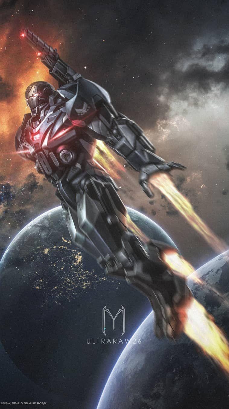 759x1350 HD Mobile War Machine Suit Endgame Wallpaper