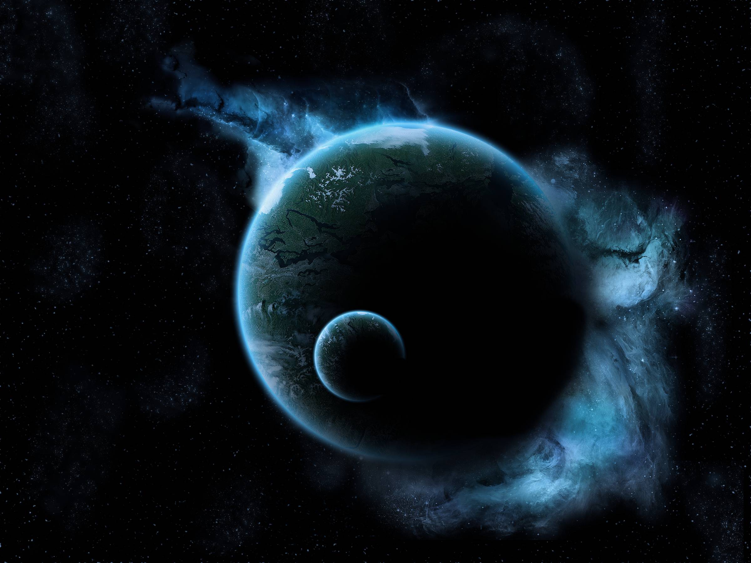 2400x1800 moon, glow, dark Wallpaper, HD Space 4K Wallpaper, Image, Photo and Background
