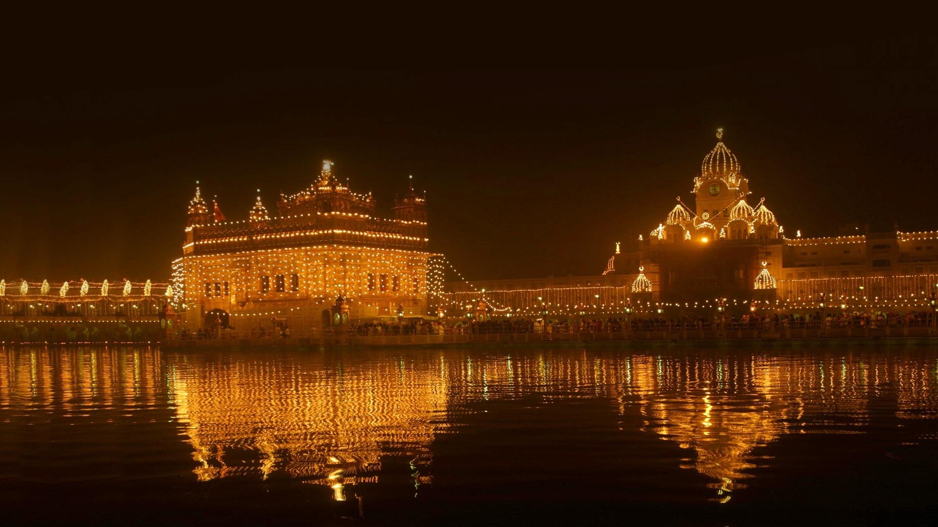 1920x1080 Harmandir Sahib (Golden Temple) at Diwali wallpaper