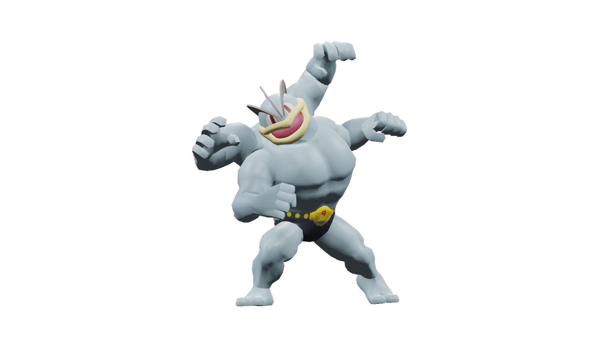 1920x1080 STL file Pokémon - (068) Machamp・3D print object to download・Cults