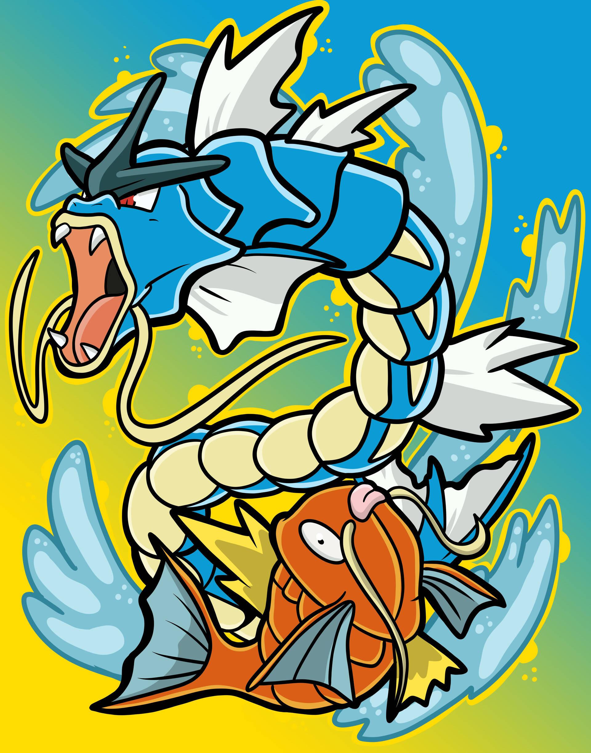 1920x2444 Download Gyarados And Magikarp Fanart Wallpaper