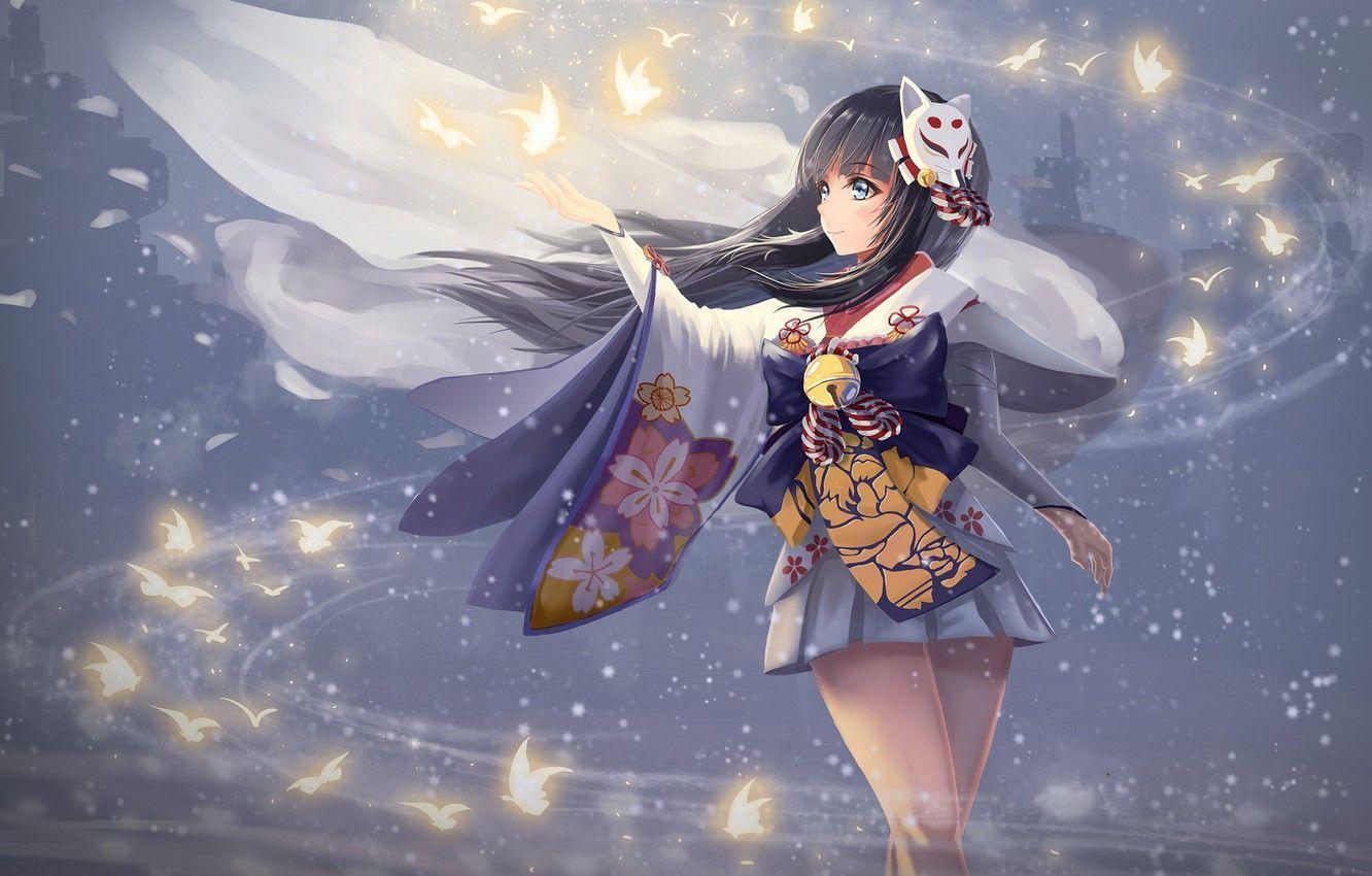 1332x850 Fox Girl Logo Wallpaper