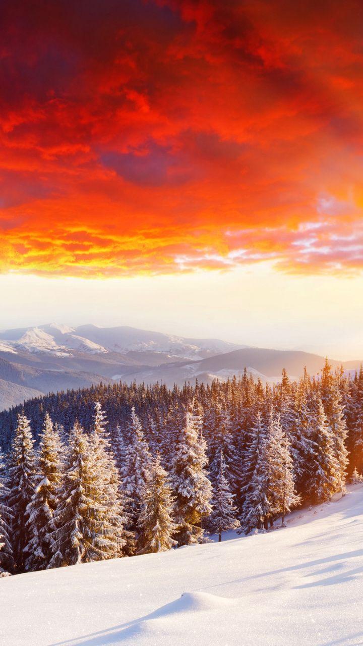 720x1280 Download 720x1280 Wallpaper Mountain Range, Sunset, Mountain