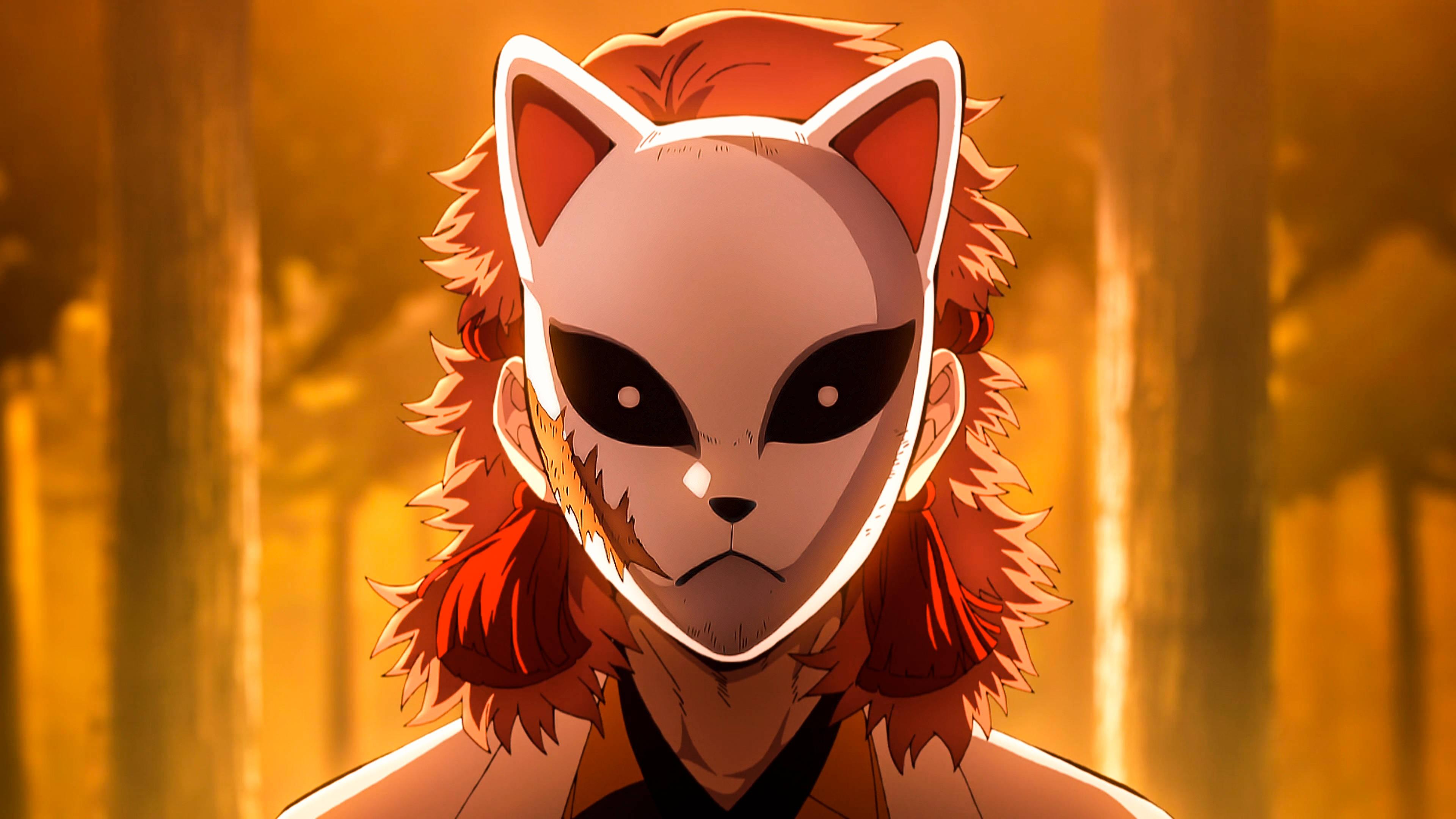 3840x2160 Download Demon Slayer 4k Sabito Fox Wallpaper