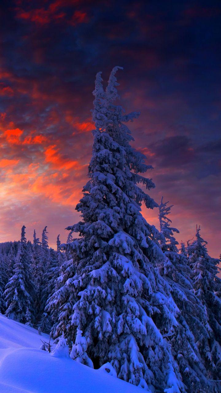 720x1280 Download 720x1280 Wallpaper Sky, Freezing, Nature, Snow, Mountain