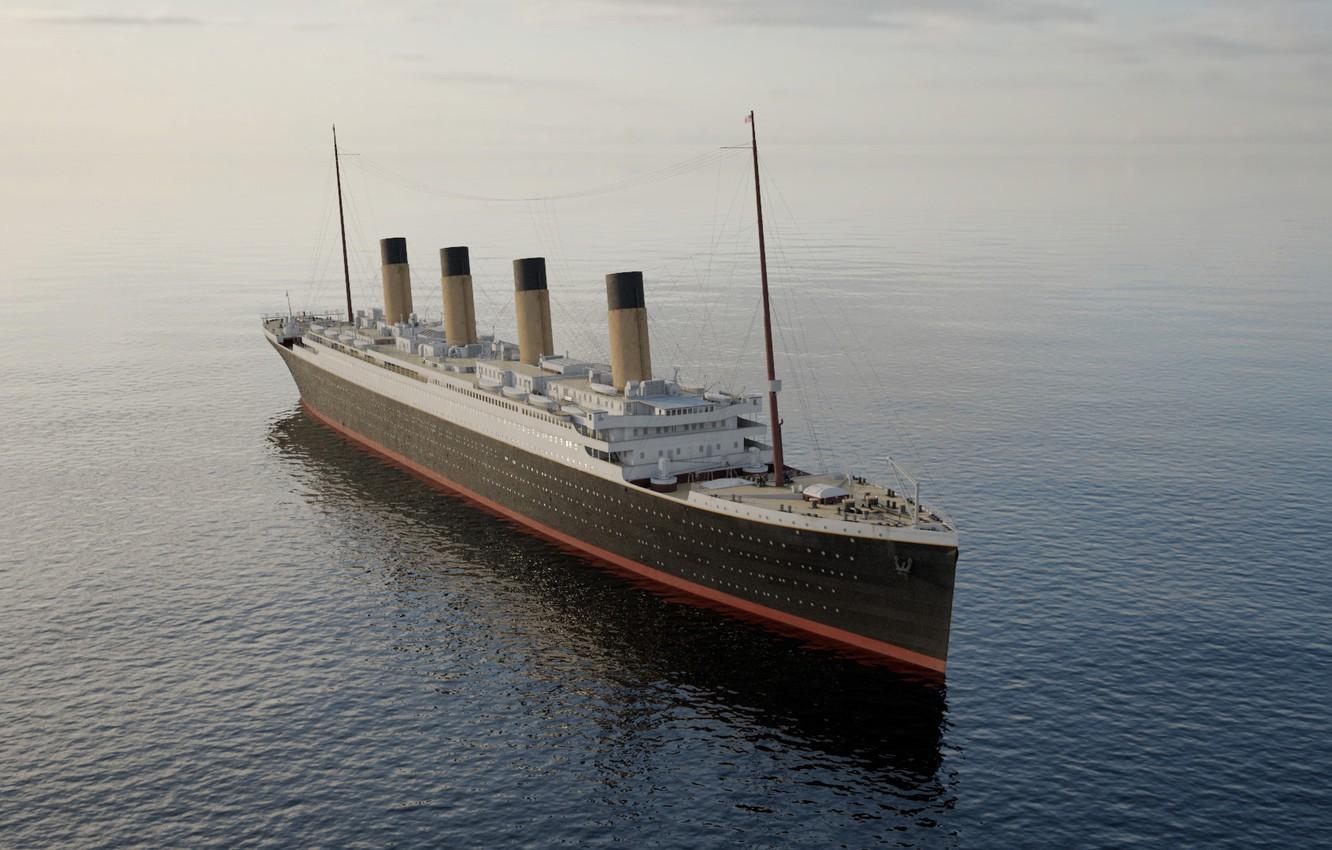 1332x850 Wallpaper The ocean, Titanic, The ship, Art, Titanic, Rendering, RMS Titanic, Cruise liner, White Star Line, White Star Line, RMS Titanic (model), By Sergey Eska, Sergey Eska image for desktop, section рендеринг