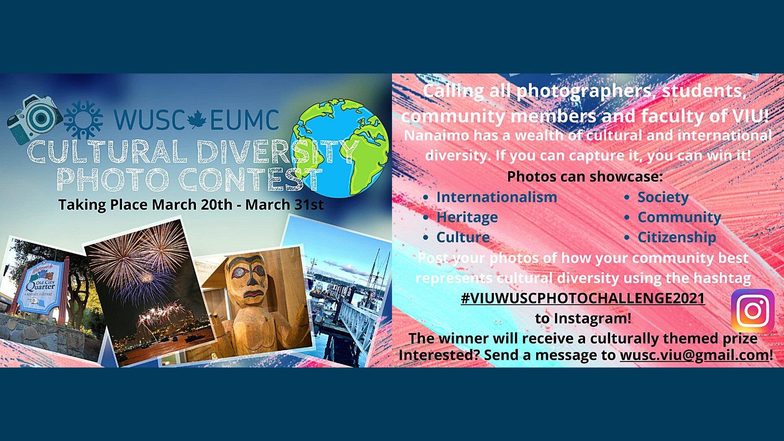 1600x900 VIU International The WUSC Cultural Diversity Photo Challenge! Seize this exciting opportunity to collaborate with others from your community and get outdoors to photograph how Nanaimo and