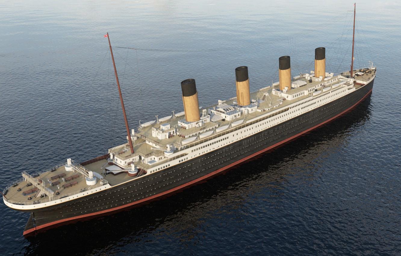 1332x850 Wallpaper The ocean, Titanic, The ship, Titanic, Rendering, RMS Titanic, Cruise liner, White Star Line, White Star Line, RMS Titanic (model), By Sergey Eska, Sergey Eska image for desktop, section рендеринг