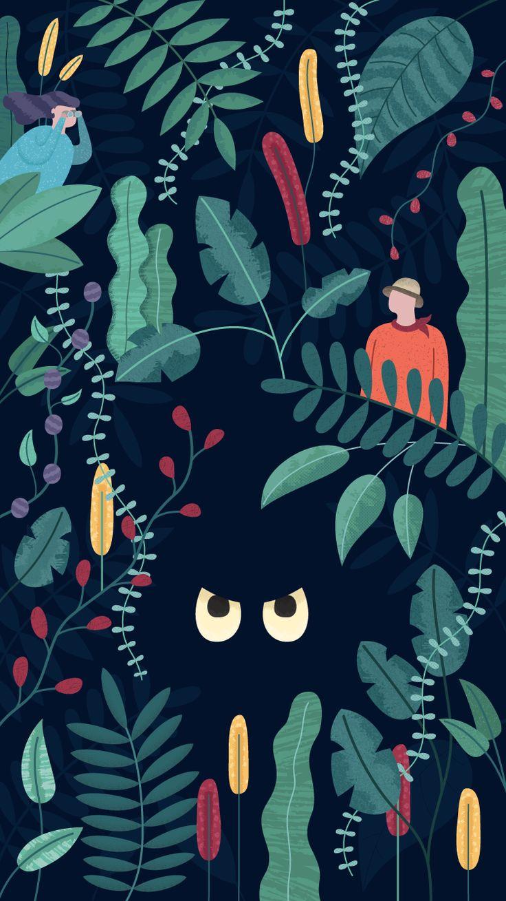 736x1309 Sofienilsson jungle phone wallpaper. Graphic design illustration, Illustration design, Illustration