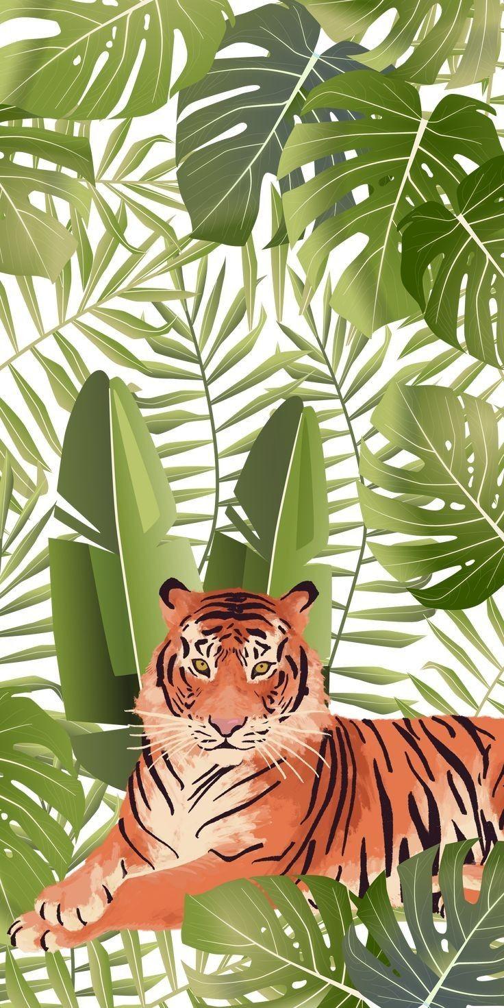736x1471 Animals. iPhone art, Art wallpaper, Tiger illustration
