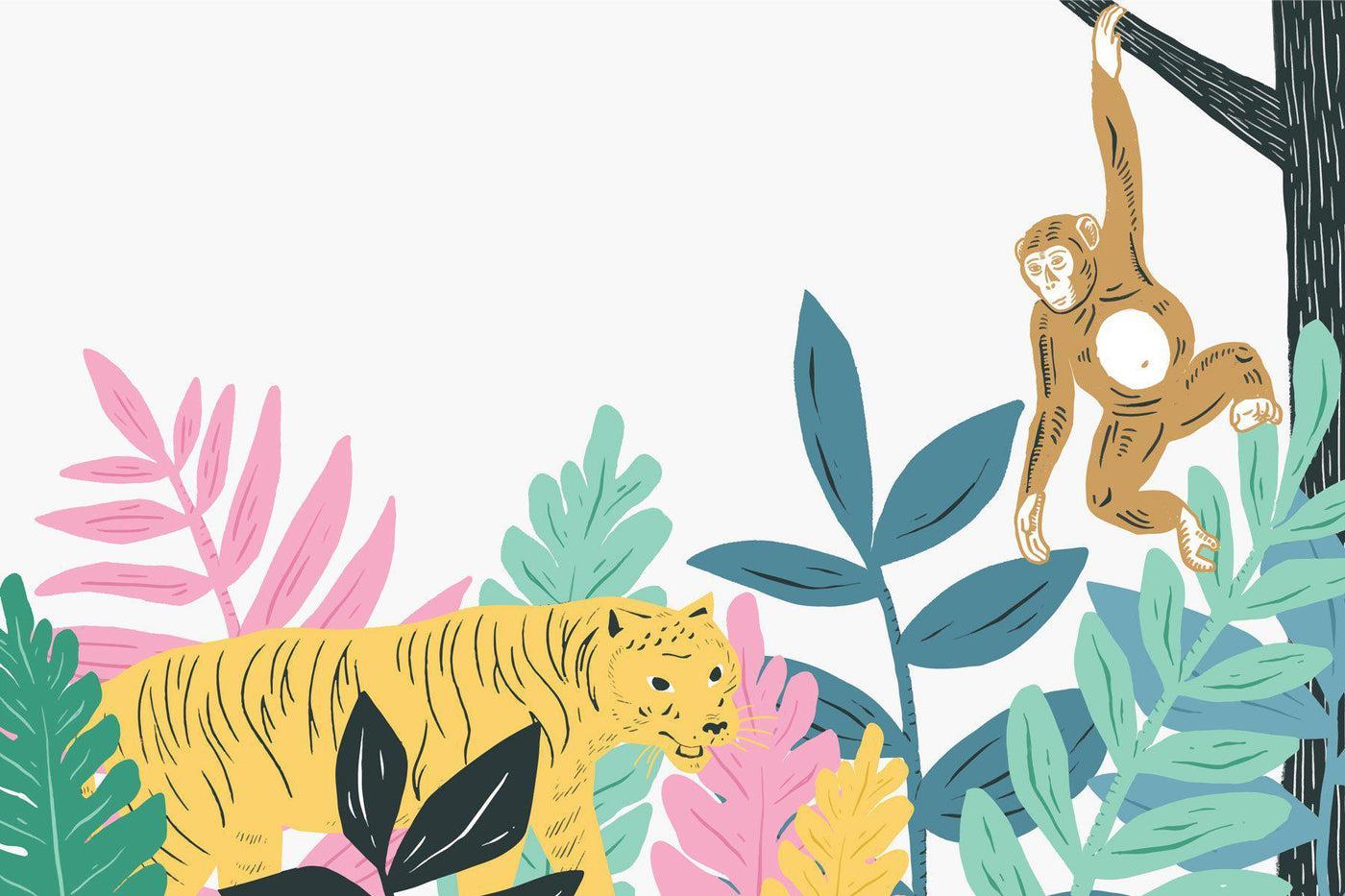 1400x933 Pastel Jungle Wallpaper Mural & Stick Wall Murals