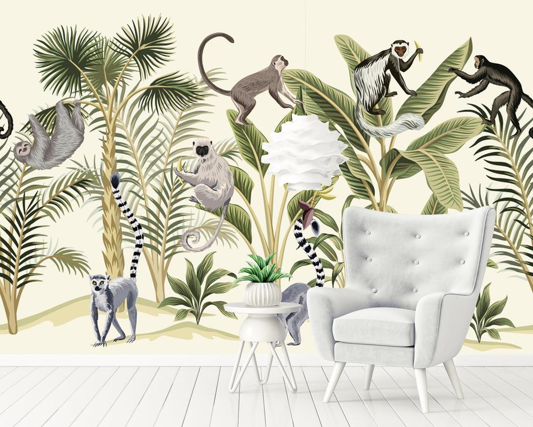 1060x850 Natural Environment Jungle Illustration Wallpaper Wall Art