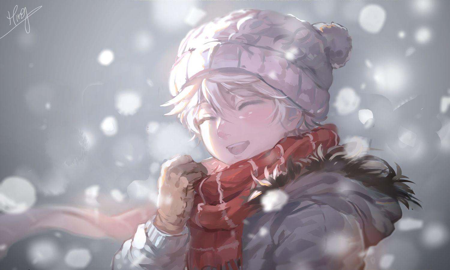 Beautiful Anime Boys - 90, fan art, Winter Anime Boy, HD wallpaper