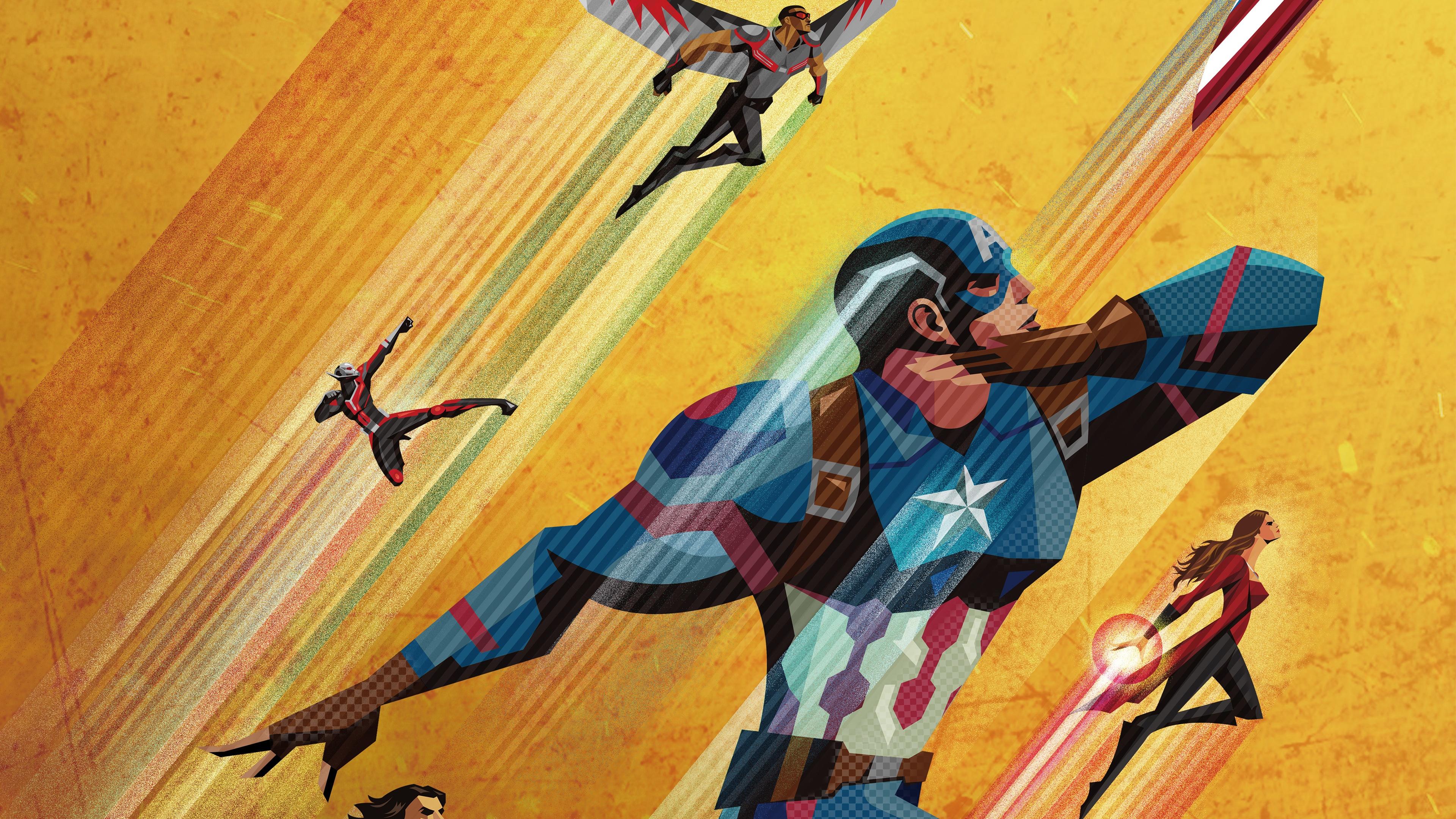 3840x2160 Wallpaper 4k Team Captain America Civil War Wallpaper