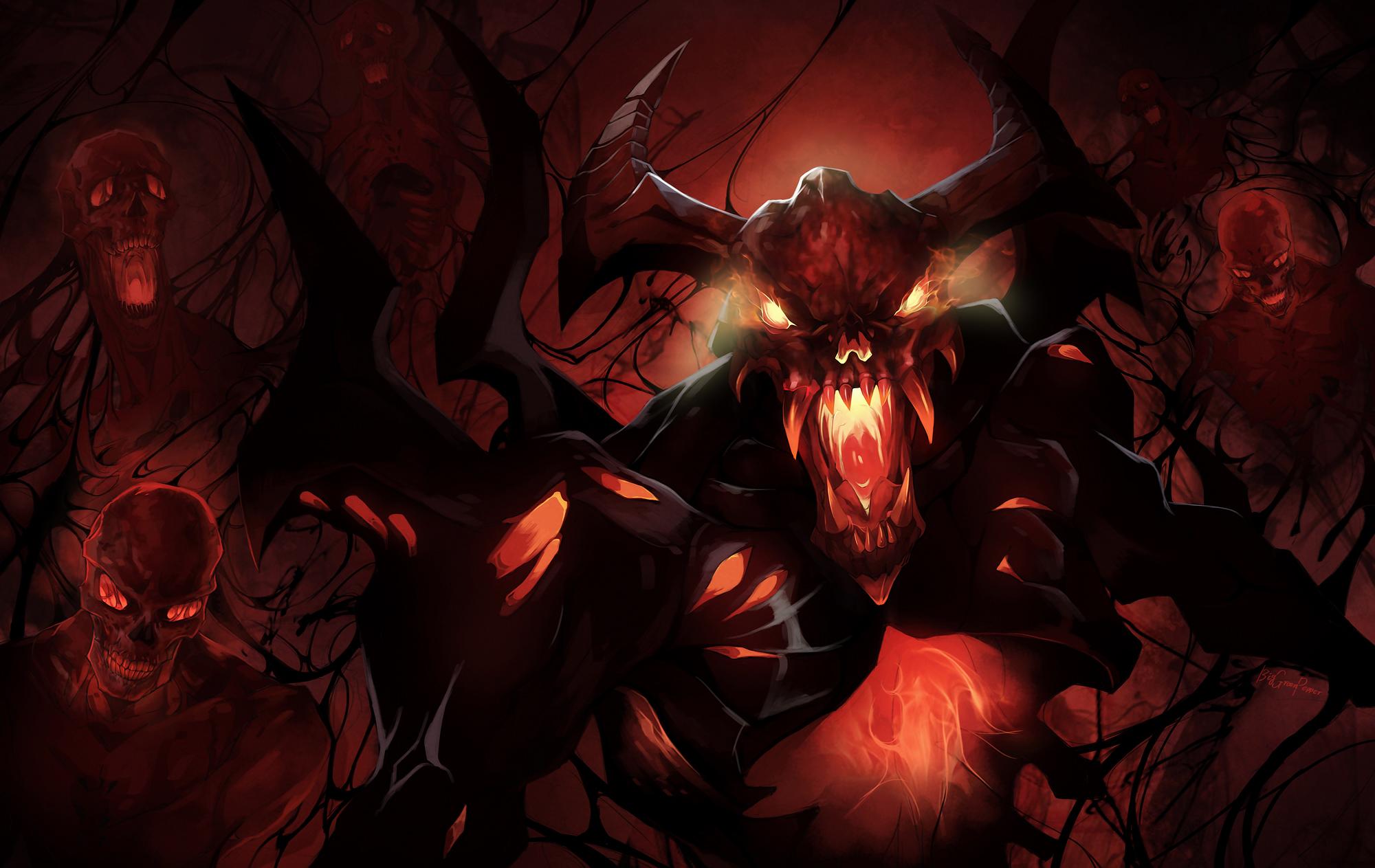 2000x1263 Shadow Fiend (DotA 2) HD Wallpaper and Background