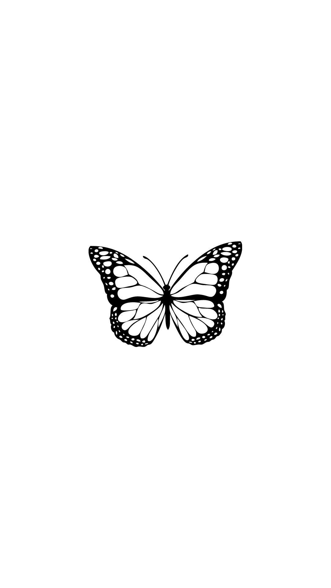 1080x1920 Butterfly Background Minimalist Wallpaper. Tatuagem de borboleta, Tatuagem borboleta, Tatuagens aleatórias