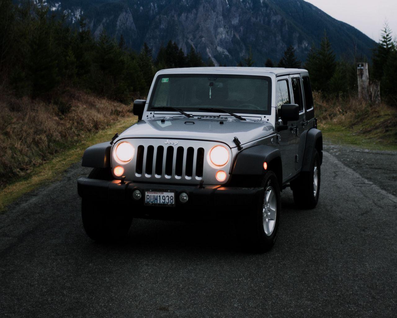 1280x1024 Download wallpaper 1280x1024 jeep wrangler, jeep, car, suv, gray standard 5:4 HD background