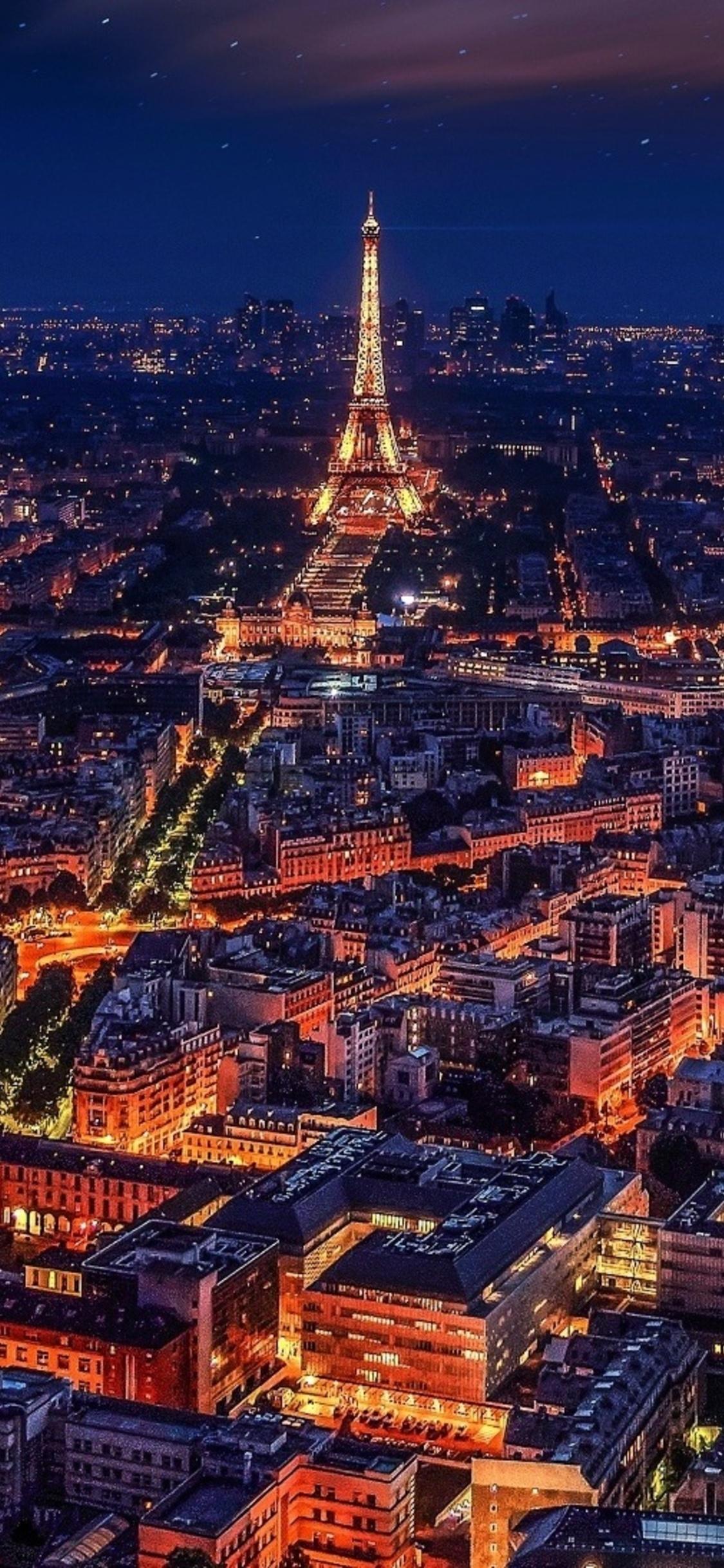 1125x2436 Paris France Eiffel Tower Night iPhone XS, iPhone iPhone X HD 4k Wallpaper, Image, Background, Photo and Picture