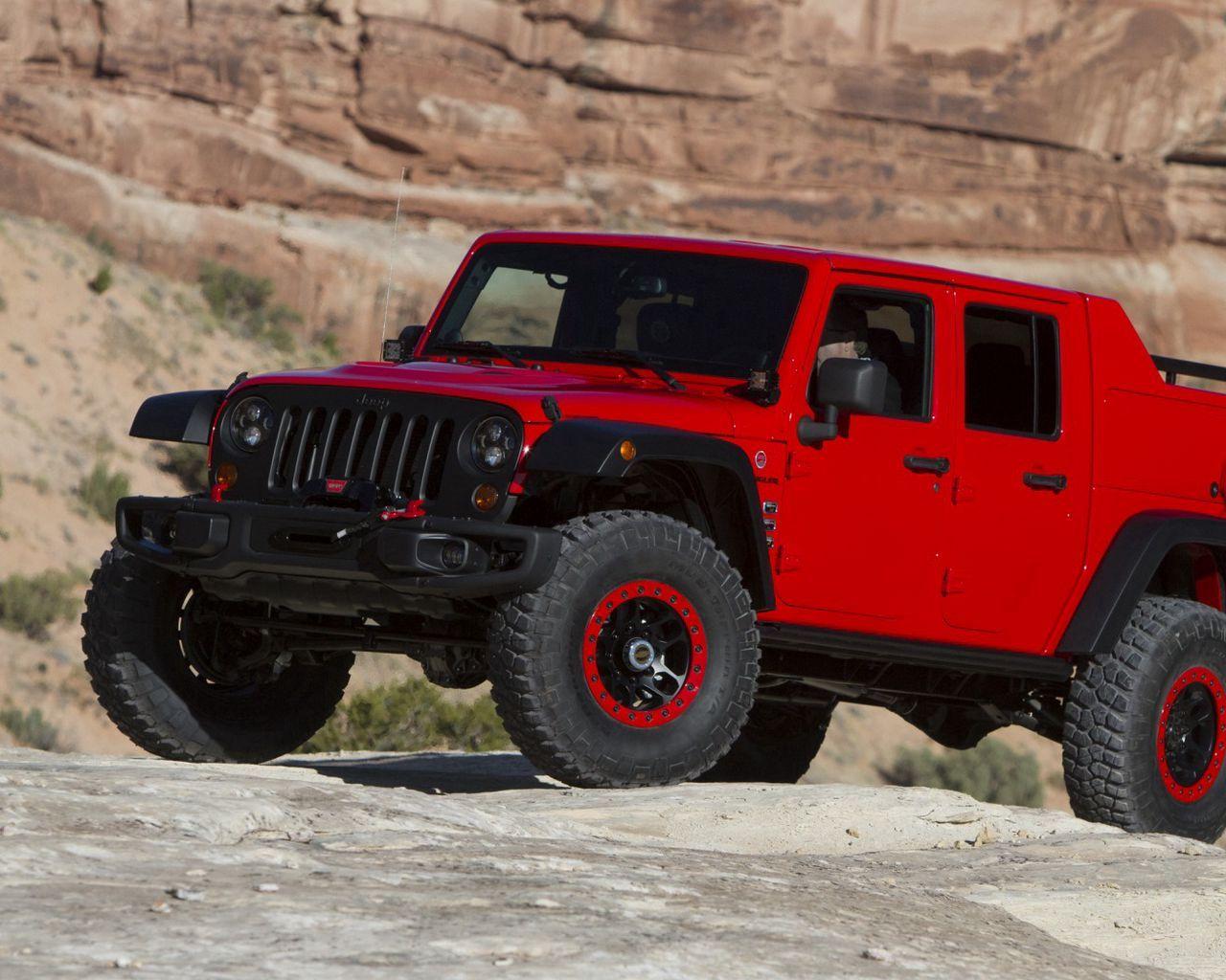1280x1024 Red Jeep Wallpaper
