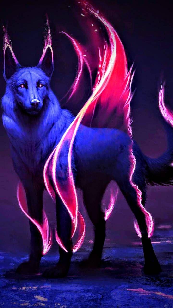 720x1280 Download Neon wolf wallpaper by Blue_Phoenix_175 now. Browse millions of popular neon W. Spirit animal art, Mystical animals, Wolf wallpaper