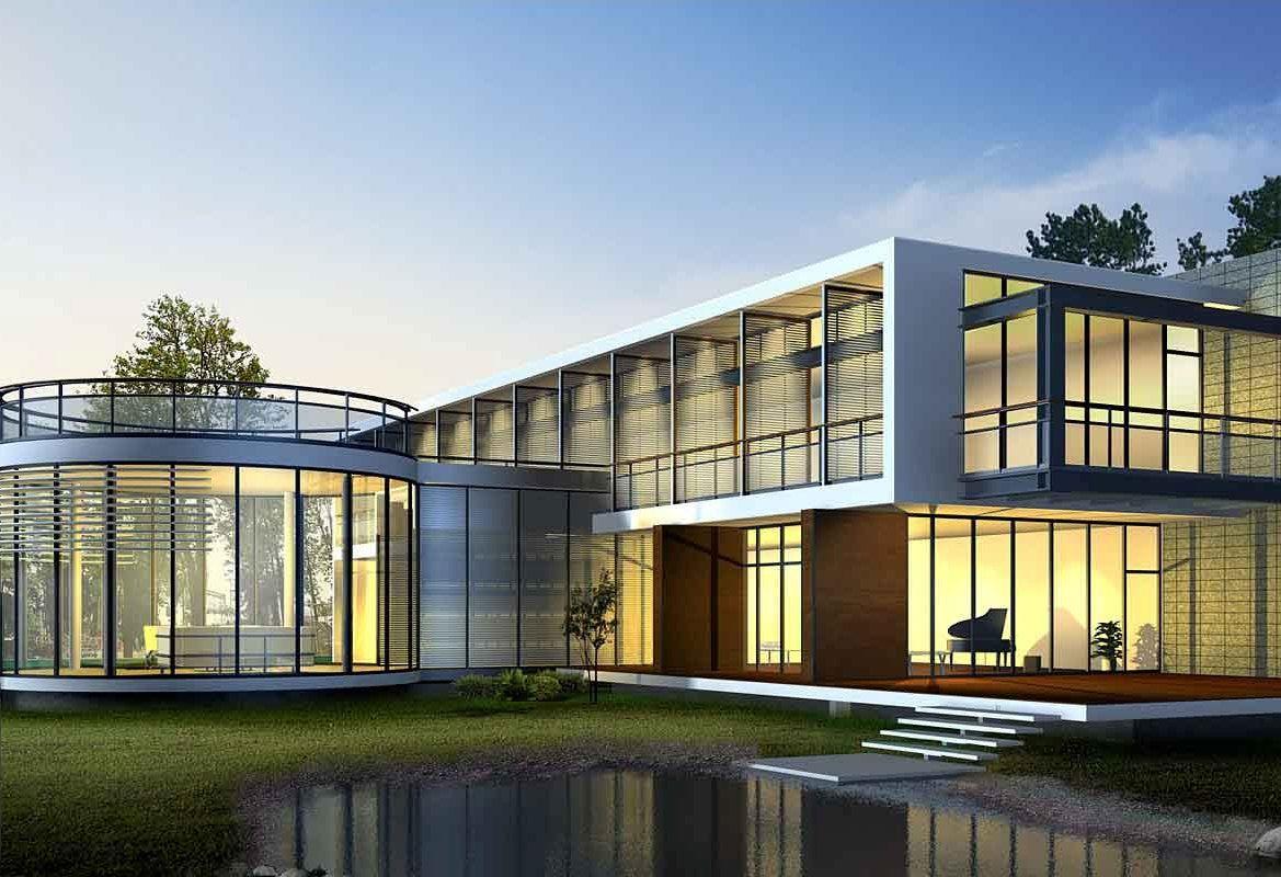 1169x800 Glass House Wallpaper