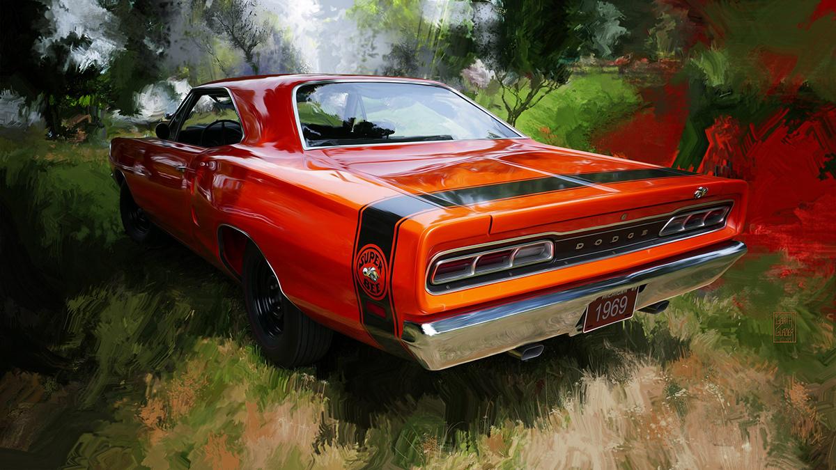 1200x675 Old School Classic Car Illustration