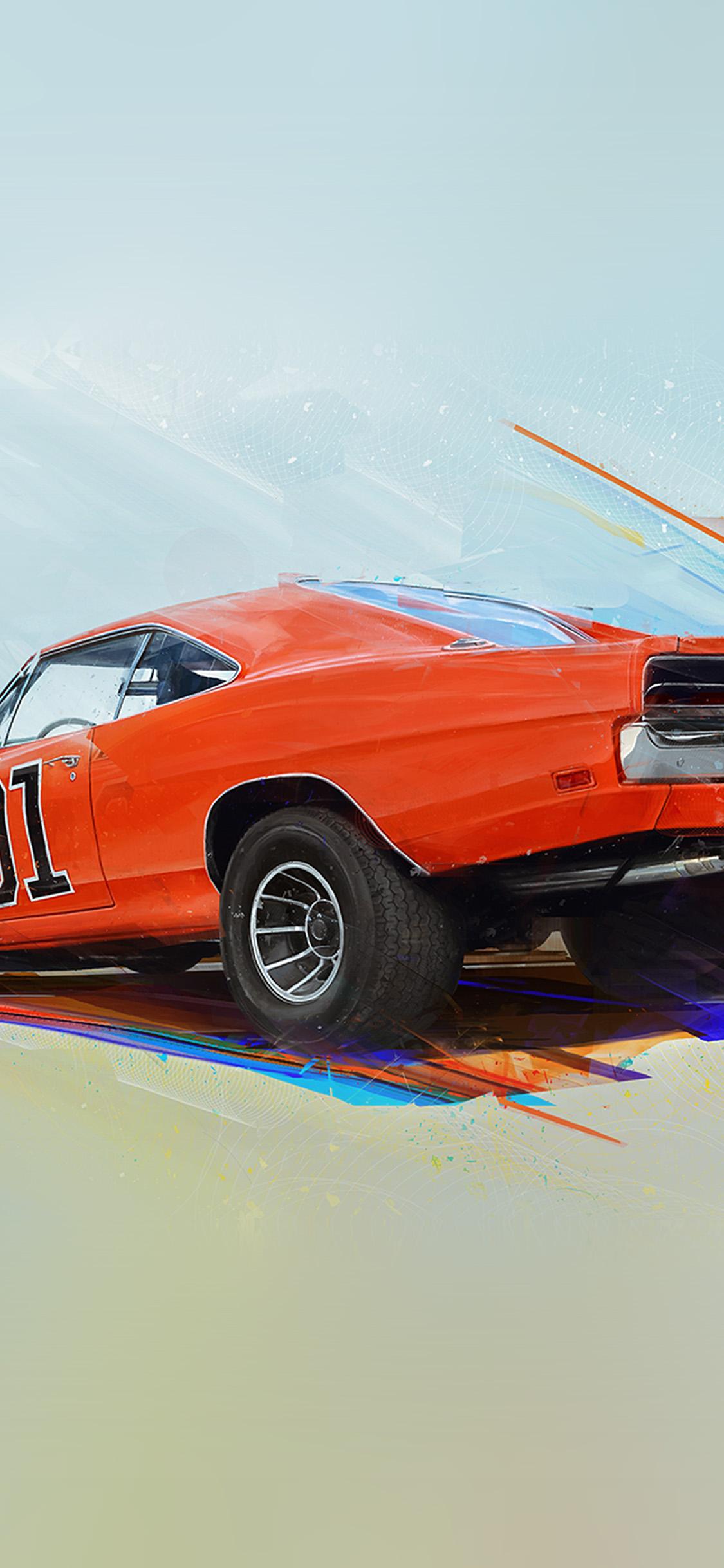 1125x2436 art car red sports